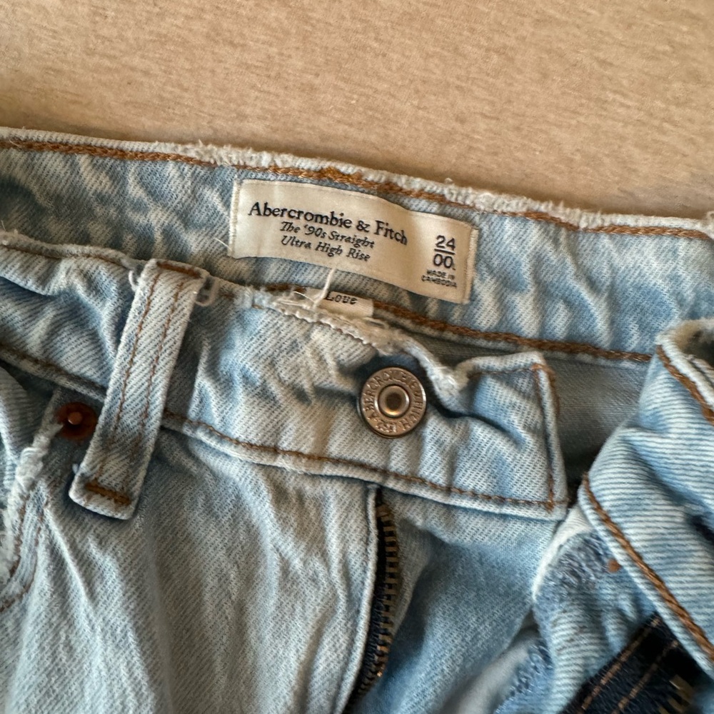 Abercrombie 90’s straight ultra high rise curve love